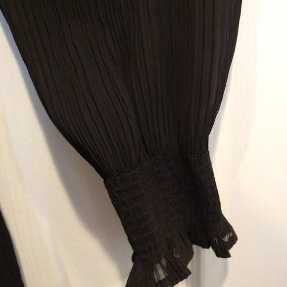 NWT Loft Black Tie Dress Medium - Picture 7 of 7